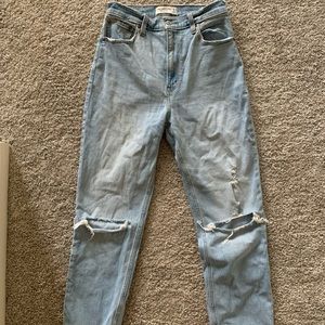 Straight leg Abercrombie jeans with holes